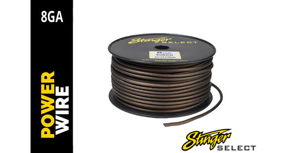 Stinger Select 8GA Sort strømkabel