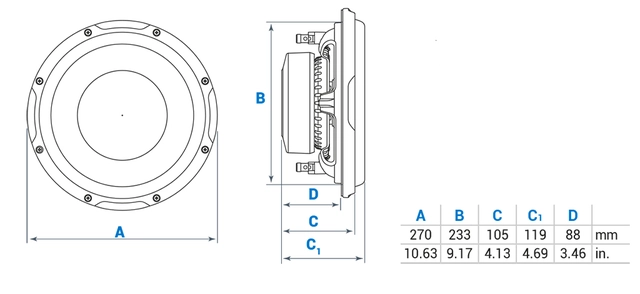 Audison Prima APS 10 D 10″ Subwoofer