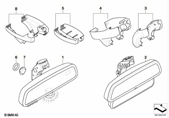 FITCAMX Integrert 4K Dashcam (foran)