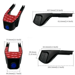 FITCAMX Integrert 4K Dashcam (foran)