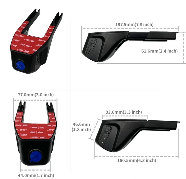 FITCAMX Integrert 4K Dashcam (foran)