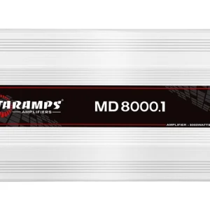 Taramps Bilforsterker 1x8000W 1 ohm hvit
